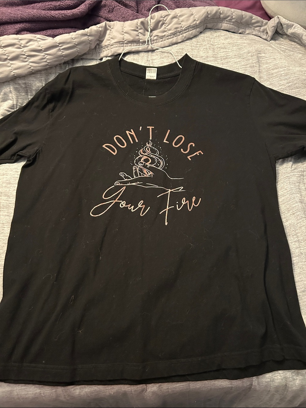 Don't Lose Your Fire Graphic Tee - Black